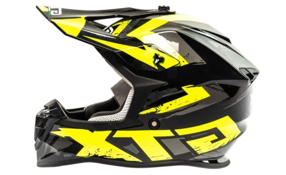 Шлем кроссовый GTX 633 №8 BLACK/FLUO YELLOW/GREY