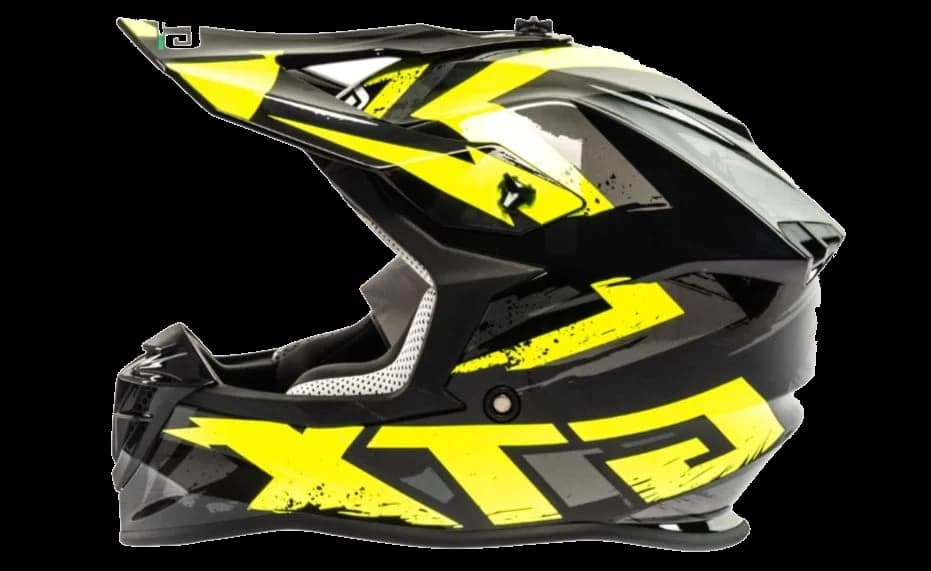 Шлем кроссовый GTX 633 №8 BLACK/FLUO YELLOW/GREY