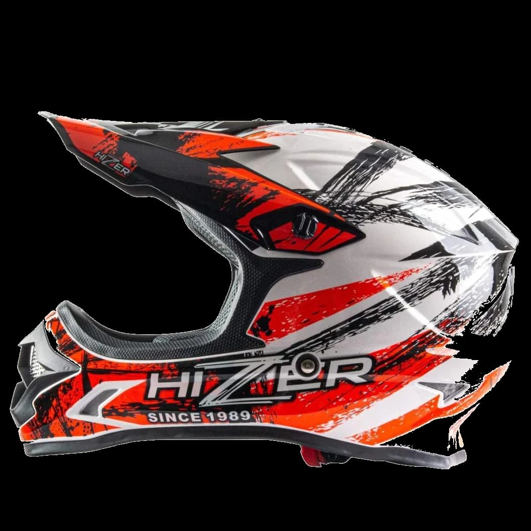 Шлем кроссовый HIZER J6805 №1 black/white/orange